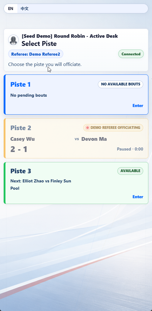 Bahnstatus-Liste auf dem Handy